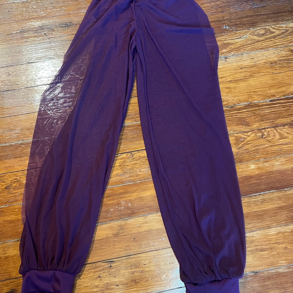 Chic Purple Kids Dance Costume Pants